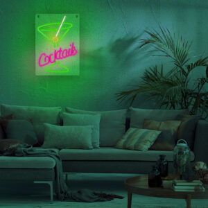 Neoninis PLEXI LED COCKTAILS rožinis žalias FPNE02X Forever Light - Image 9