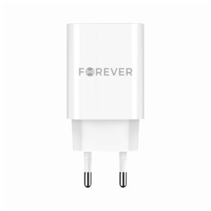 Forever TC-07-30AC PD QC įkroviklis 1x USB-C 1x USB 30W baltas + USB-C - USB-C laidas 60W - Image 5