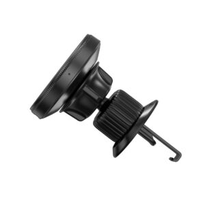 XO automobilinis magnetinis laikiklis CX025 su 15W belaidžiu indukciniu įkrovikliu, juodas, tvirtinamas į ventiliacijos groteles, skirtas MagSafe - Image 3