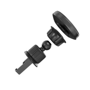 XO automobilinis magnetinis laikiklis CX025 su 15W belaidžiu indukciniu įkrovikliu, juodas, tvirtinamas į ventiliacijos groteles, skirtas MagSafe - Image 4