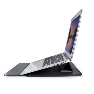 Devia nešiojamojo kompiuterio krepšys / MacBook dėklas Ultra-Thin 13,3'' vandeniui atsparios PU odos, juodas - Image 2