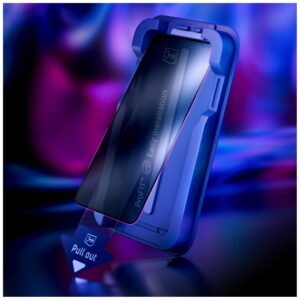 Privacy glass 3MK HardGlass Max Privacy with applicator skirtas Samsung Galaxy S24 Ultra juodos spalvos - Image 9