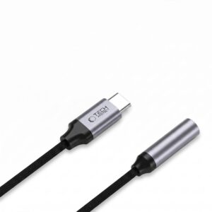 TECH-PROTECT ULTRABOOST ADAPTERIS USB-C Į MINI JACK 3.5MM DAC IRON GREY - Image 3