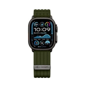 TECH-PROTECT NYLON SPORT APPLE WATCH 8 / 9 / 10 / 11 / SE / ULTRA (44 / 45 / 46 / 49 MM) KARINĖ ŽALIA - Image 3