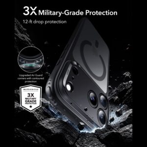 ESR Classic Hybrid MagSafe Apple iPhone 17 PRO MAX / 18 PRO MAX MATINIS JUODAS - Image 3