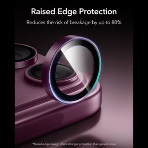 KAMEROS APSAUGA ESR ARMORITE CAMERA PROTECTOR Apple iPhone 18 PRO / 18 PRO MAX DEEP BURGUNDY - Image 3