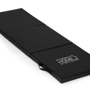 Gimnastikos mankštos kilimėlis juodas 182x60 cm fitnesui - Image 4