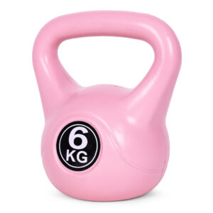6 kg virdulio formos svarmuo (kettlebell) mankštai, hantelis, svorio kamuolys, fitneso svoris, rožinis, ModernHome - Image 4