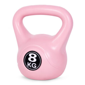 8 kg virdulio formos svarmuo (kettlebell) mankštai, hantelis, svorio kamuolys, fitneso svoris, rožinis, ModernHome - Image 4