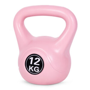 12 kg virdulio formos svarmuo (kettlebell) mankštai, hantelis, svorio kamuolys, fitneso svoris, rožinis, ModernHome - Image 4