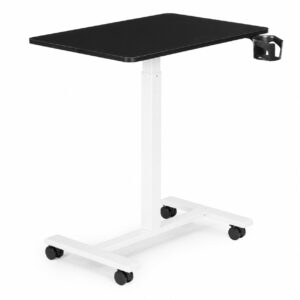 Mobilus rašomasis stalas 70x48 cm nešiojamam kompiuteriui, reguliuojamo aukščio 71.5-112 cm, juodas stalviršis ModernHome - Image 4