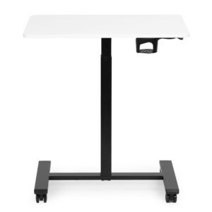 Mobilus rašomasis stalas 70x48 cm nešiojamam kompiuteriui, reguliuojamo aukščio 71.5-112 cm, baltas stalviršis ModernHome - Image 4