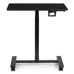 Mobilus rašomasis stalas 70x48 cm nešiojamojo kompiuterio staliukas, reguliuojamo aukščio 71.5-112 cm, juodas ModernHome - Image 4