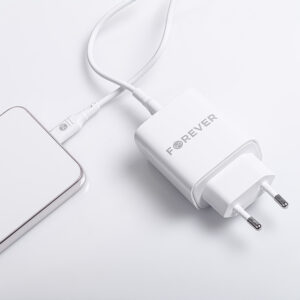 Forever TC-07-30AC PD QC įkroviklis 1x USB-C 1x USB 30W baltas + USB-C - USB-C laidas 60W - Image 16