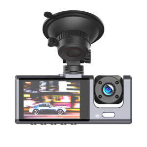 XO automobilinis vaizdo registratorius XJ03 priekinis galinis FullHD juodas