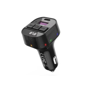 XO FM siųstuvas BCC17 Bluetooth MP3 automobilinis įkroviklis 30W juodas