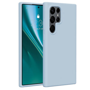 Etteri silikoninis dėklas Samsung Galaxy S24 Ultra, šviesiai mėlynas