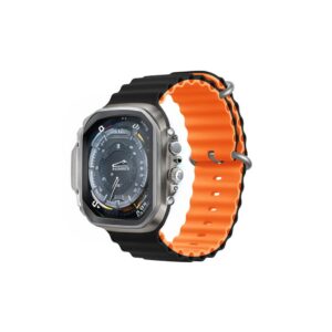 Devia dirželis Deluxe Sport6, skirtas Apple Watch 38mm/ 40mm/ 41mm/ 42mm, juodas/oranžinis