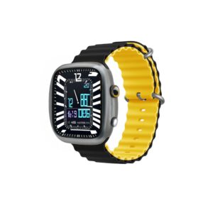 Devia dirželis Deluxe Sport6, skirtas Apple Watch 38mm/ 40mm/ 41mm/ 42mm, juodas/geltonas