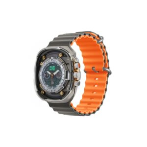 Devia dirželis Deluxe Sport6, skirtas Apple Watch 38mm/ 40mm/ 41mm/ 42mm, pilkas/oranžinis