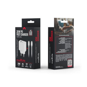 Maxlife MXTC-06-20AC PD QC įkroviklis 1x USB-C 1x USB 20W baltas + USB-C - USB-C laidas 20W - Image 11