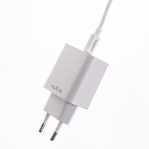 Maxlife MXTC-06-20C PD QC įkroviklis 1x USB-C 20W baltas + USB-C - USB-C laidas 20W - Image 2