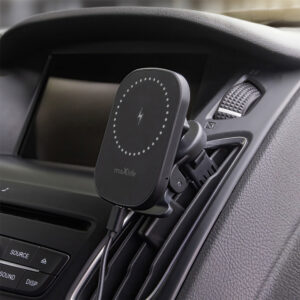 Maxlife automobilinis laikiklis ventiliacijos grotelėms MXCH-16 magnetinis su belaidžiu įkrovimu juodas 15W - Image 3