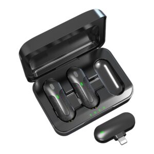 Devia mikrofonas išmaniesiems telefonams Kintone Lightning belaidis 2in1 juodas - Image 8