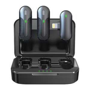 Devia mikrofonas išmaniesiems telefonams Kintone Lightning belaidis 2in1 juodas - Image 9