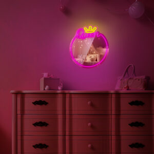 Neoninis VEIDRODIS LED QUEEN šiltai balta rožinė FMNE04 Forever Light - Image 7