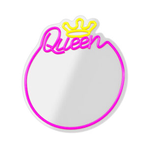 Neoninis VEIDRODIS LED QUEEN šiltai balta rožinė FMNE04 Forever Light - Image 2