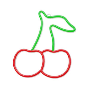 Neoninė LED lemputė CHERRY žalia raudona NNE23 Neolia
