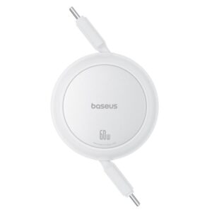 Baseus Free2Pull Mini įkrovimo laidas USB-C į USB-C 60W 1m Moon White