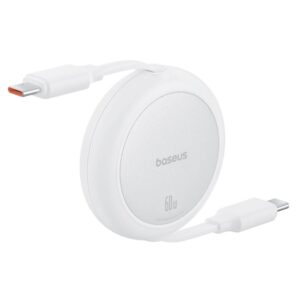 Baseus Free2Pull Mini įkrovimo laidas USB-C į USB-C 60W 1m Moon White - Image 3