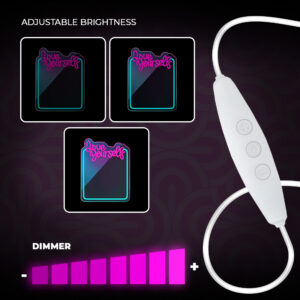 Neoninis VEIDRODIS LED LOVE YOURSELF turkio spalvos rožinis FMNE01 Forever Light - Image 7
