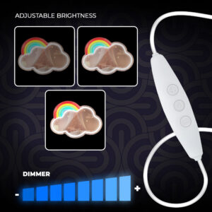Neoninis MIRROR LED DEBESIES formos daugiaspalvis FMNE05 Forever Light - Image 7