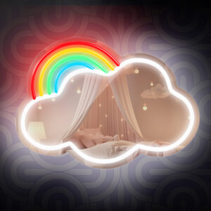 Neoninis MIRROR LED DEBESIES formos daugiaspalvis FMNE05 Forever Light - Image 4