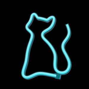 Neoninis LED šviestuvas CAT turkio spalvos NNE24 Neolia - Image 3