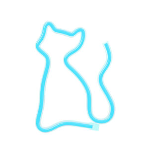 Neoninis LED šviestuvas CAT turkio spalvos NNE24 Neolia - Image 2
