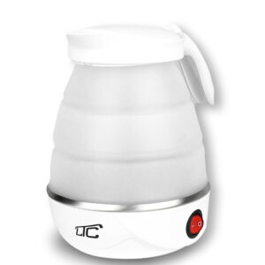 Sulankstomas silikoninis mini turistinis virdulys baltas 220-240V/50Hz 0,6L LTC