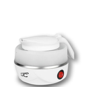 Sulankstomas silikoninis mini turistinis virdulys baltas 220-240V/50Hz 0,6L LTC - Image 2