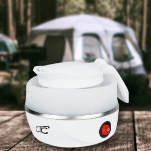 Sulankstomas silikoninis mini turistinis virdulys baltas 220-240V/50Hz 0,6L LTC - Image 4