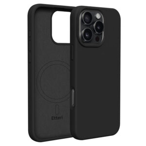 Etteri silikoninis Mag dėklas, skirtas Apple iPhone 16 Pro Max 6,9", juodas