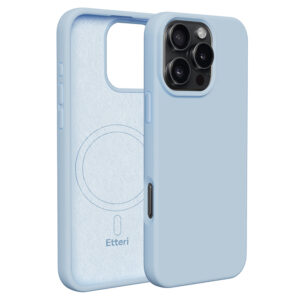 Etteri silikoninis Mag dėklas Apple iPhone 16 Pro 6,3" šviesiai mėlynas