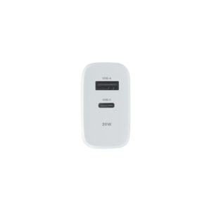 Maxlife MXTC-10-20AC PD QC įkroviklis 1x USB-C 1x USB 20W baltas - Image 3