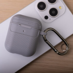 Anglies pluošto dėklas, skirtas Airpods / Airpods 2, pilkas - Image 7