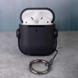 Dėklas Airpods / Airpods 2 ausinėms, juodas - Image 6