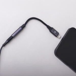 Forever garso adapteris AJL-01 jack 3,5 mm - Lightning juodas - Image 4