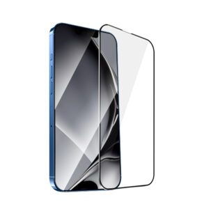 Grūdinto stiklo metalinis rėmelis, skirtas Apple iPhone 13 Pro Max 6,7'' / 14 6,7" Plus, juodas rėmelis