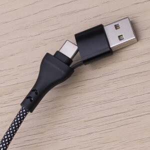 Maxlife ALLin1 laidas USB + USB-C – Lightning + 2x USB-C 1,0 m 66W juodas - Image 3